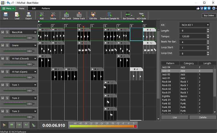 MixPad Beat Maker Software screenshot