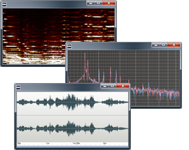 WavePad Screenshots der Spektralanalyse