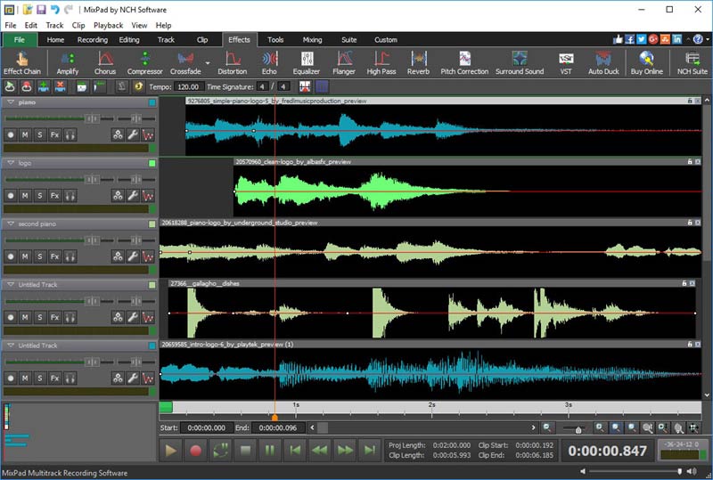 MixPad Professionele Audiomixer 10.85 full